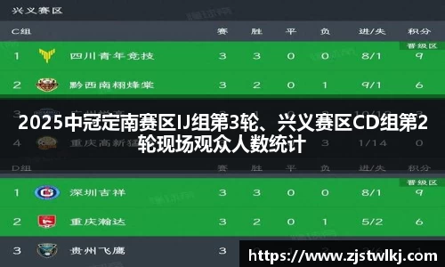 2025中冠定南赛区IJ组第3轮、兴义赛区CD组第2轮现场观众人数统计