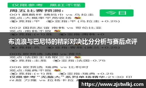布流浪与巴尼特的精彩对决比分分析与赛后点评